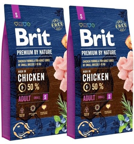 Brit Premium By Nature Adult Small S 2x8kg