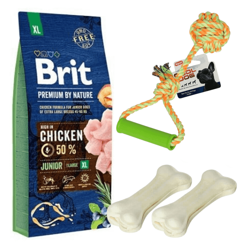Brit Premium By Nature Junior Extra Large XL 15kg + Alpet zabawka i 2 przysmaki GRATIS