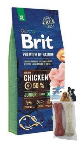 Brit Premium By Nature Junior Extra Large XL 15kg + przysmak