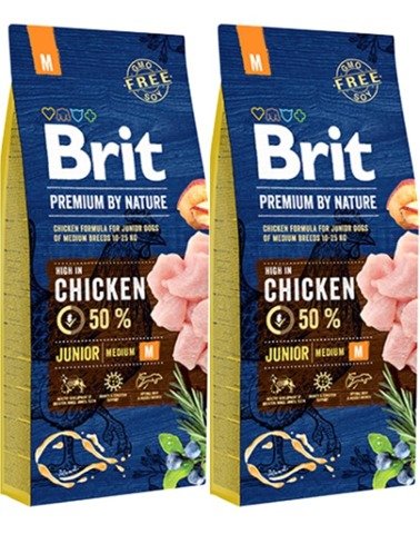 Brit Premium By Nature Junior Medium M 2x15kg