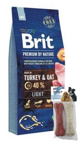 Brit Premium By Nature Light 15kg + przysmak GRATIS