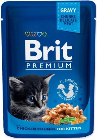 Brit Premium Cat Kitten saszetka z kurczakiem 100g