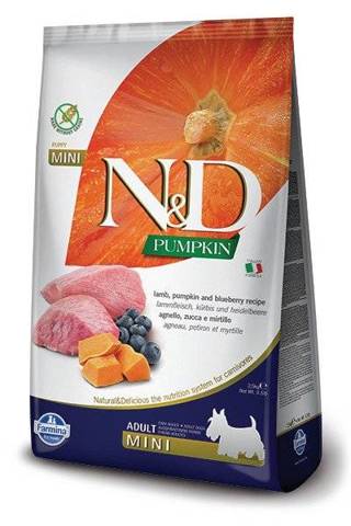 Farmina N&D Pumpkin Lamb & Bluberry Adult Mini dla dorosłych psów ras małych 7kg