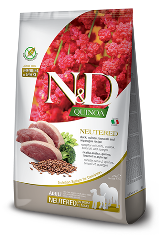 Farmina N&D Quinoa Neutered Adult Medium / Maxi dla psa po sterylizacji 2,5kg