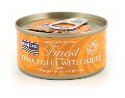 Fish4Cats Finest filet z tuńczyka z kałamarnicą 70g