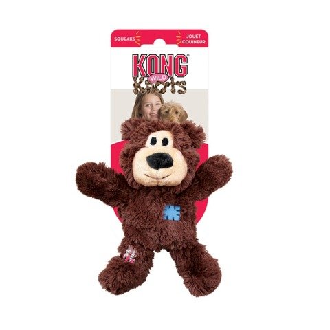 KONG WildKnots Pluszowy Miś - zabawka dla psa wytrzymała, piszcząca  XL