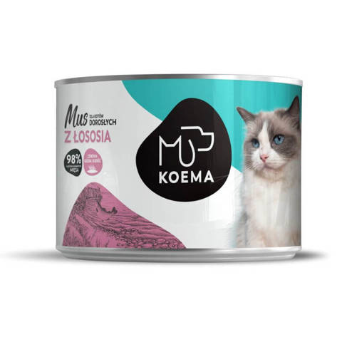 Koema Mus karma mokra dla kota z łososiem 200g