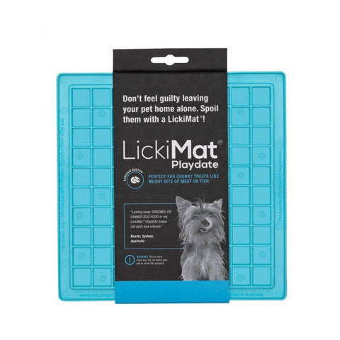 LickiMat Playdate antystresowa mata do lizania dla psa i kota turkusowa 20x20cm