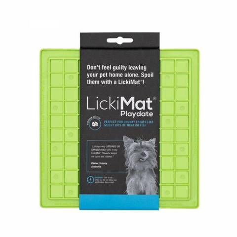 LickiMat Playdate antystresowa mata do lizania dla psa i kota zielona 20x20cm