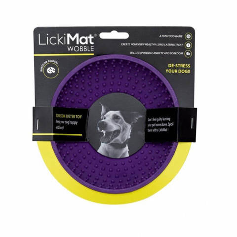 LickiMat Wobble antystresowa mata do lizania dla psa fioletowa 8x16,5cm