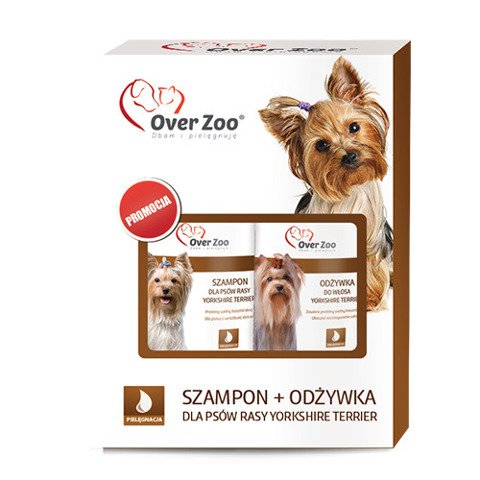 Over Zoo Zestaw dla psów rasy Yorkshire Terrier - szampon + odżywka 490ml