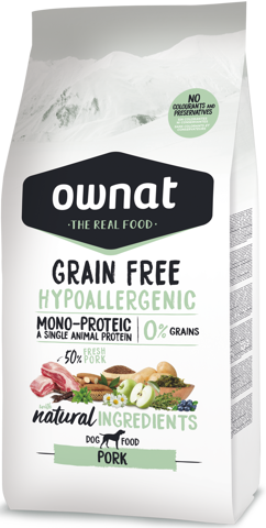Ownat Grain Free Hypoallergenic Pork 14kg