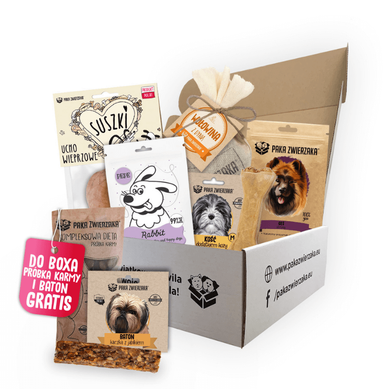 Paka Zwierzaka BOX MIX Smakołyków + GRATISY