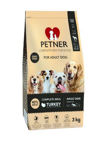 Petner Karma Adult Large z indykiem dla dorosłych psów dużych ras 3kg
