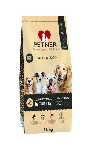 Petner Karma Adult Medium z indykiem dla dorosłych psów średnich ras 12kg