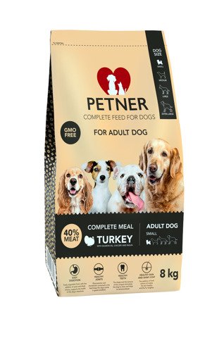 Petner Karma Adult Small z indykiem dla dorosłych psów małych ras 8kg