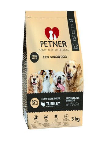 Petner Karma Junior All Breeds z indykiem dla młodych psów wszystkich ras 3kg