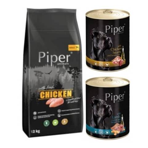 Piper Animals z kurczakiem 12kg + karma mokra gratis!