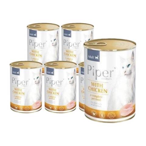 Piper karma mokra dla kota z kurczakiem 12x400g