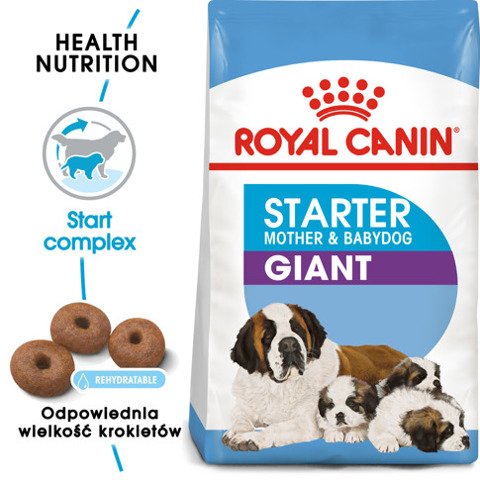 ROYAL CANIN Giant Starter Mother&Babydog  karma sucha dla dla suk w ciąży, w okresie laktacji i szczeniąt, od 4 do 8 tygodnia życia, ras olbrzymich 15kg