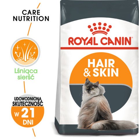 ROYAL CANIN Hair&Skin Care karma sucha dla kotów dorosłych, lśniąca sierść i zdrowa skóra 10kg
