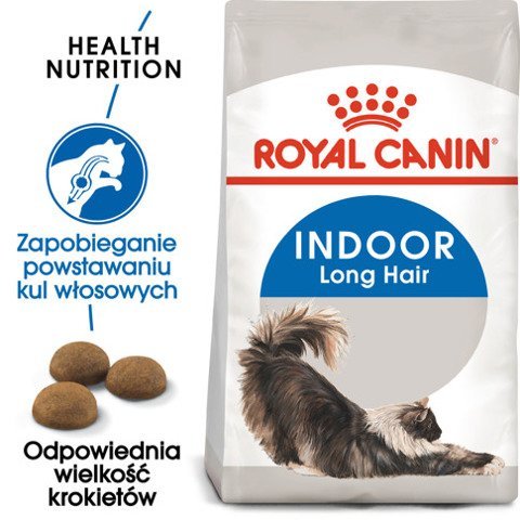 ROYAL CANIN  Indoor Long Hair karma sucha dla kotów dorosłych, długowłose, przebywających wyłącznie w domu 4kg