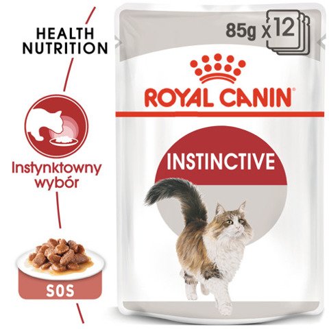 ROYAL CANIN  Instinctive w sosie karma mokra w sosie dla kotów dorosłych, wybrednych 12x85g