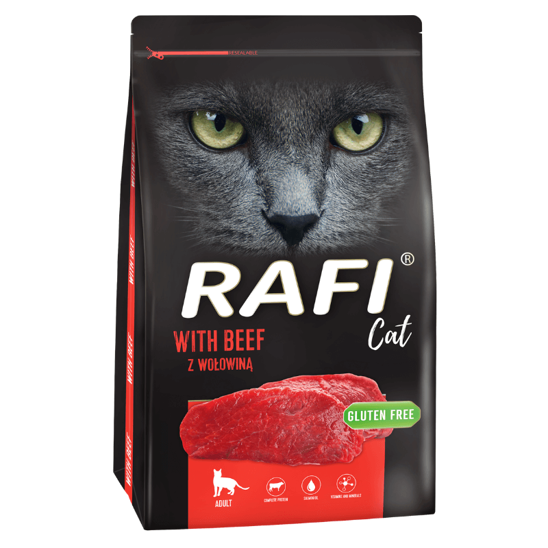 Rafi Cat karma sucha z wołowiną 7kg
