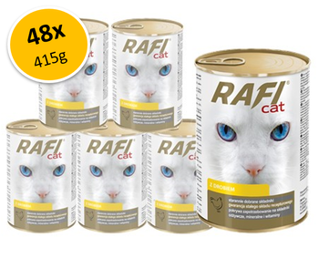 Rafi Kot kawałki z drobiem w sosie 48x415g