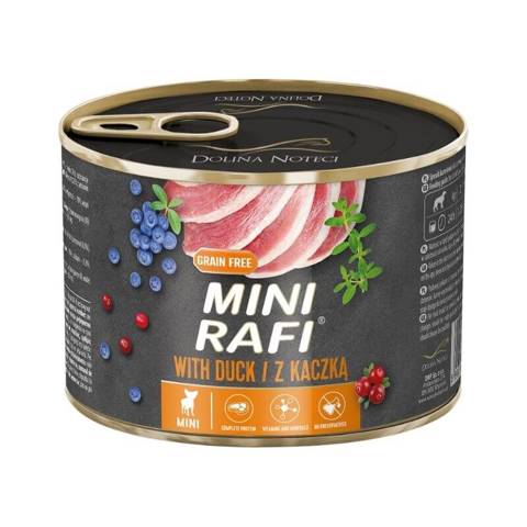 Rafi Mini z kaczką karma mokra dla psów ras małych i miniaturowych 185g