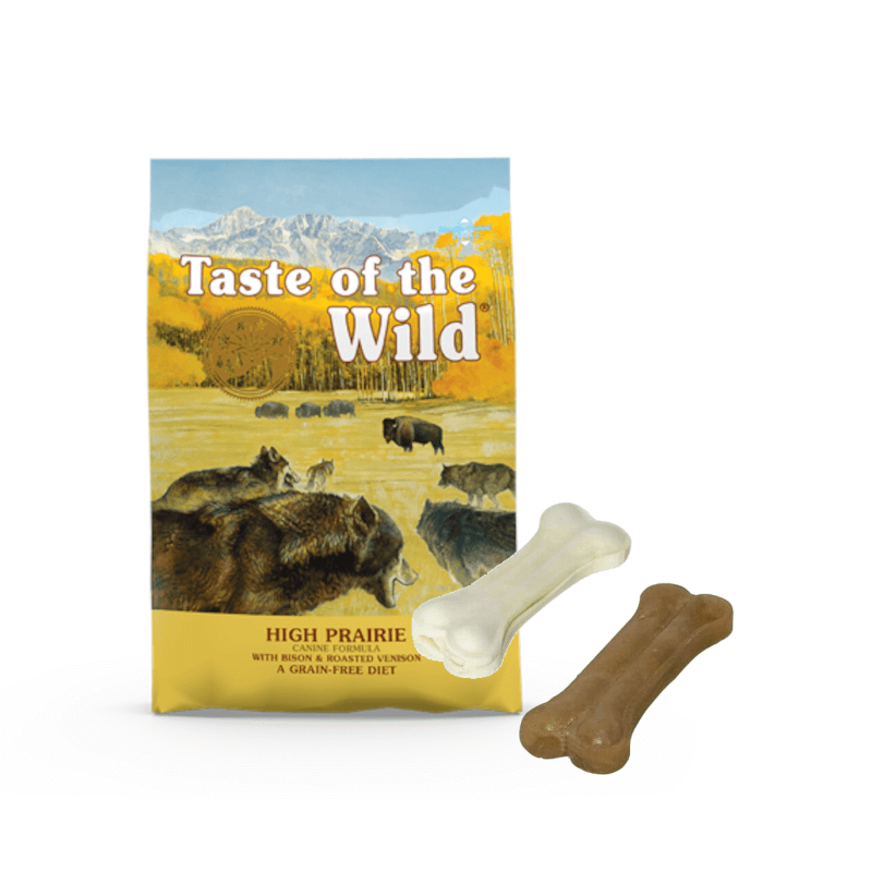 Taste of The Wild High Prairie 5,6kg + 2 kości GRATIS