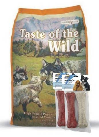 Taste of The Wild High Prairie Puppy 2kg + przysmaki
