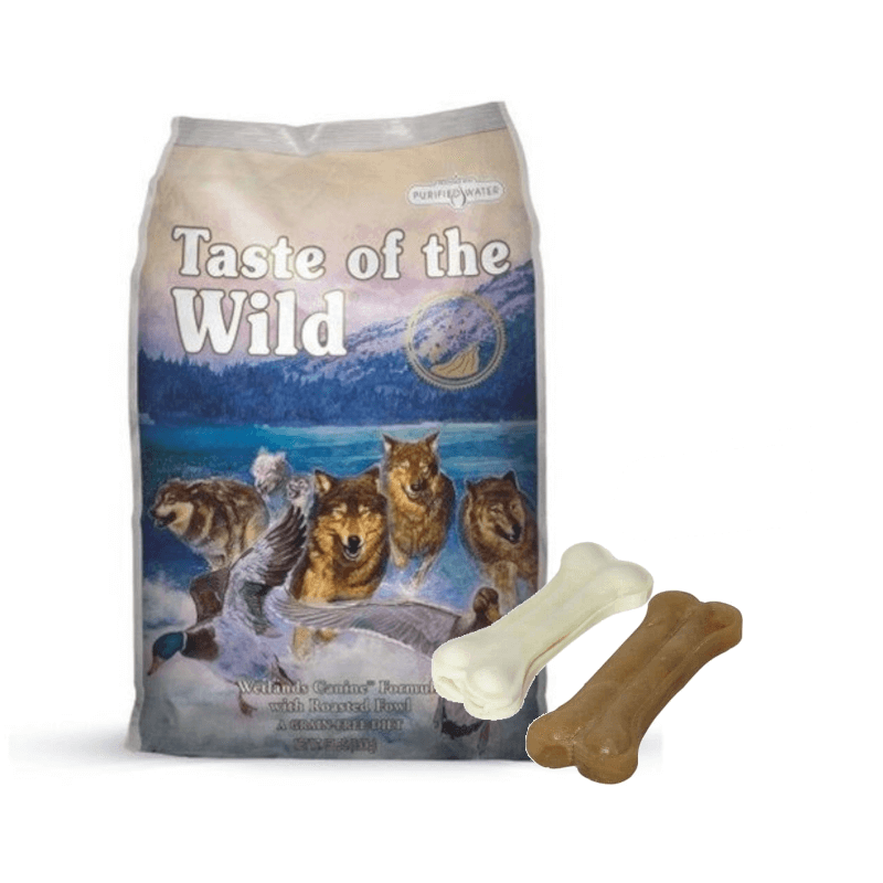 Taste of The Wild Wetlands Canine 5,6kg + 2 kości GRATIS