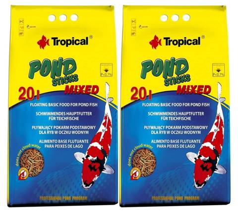 Tropical Pond Sticks Mixed 2x20l 3,2kg - pływający pokarm dla ryb w oczku wodnym