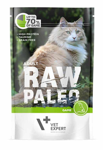 Vet Expert Raw Paleo Adult z dziczyzną karma mokra dla kota 100g