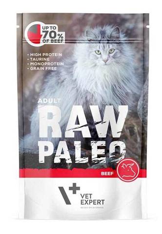 Vet Expert Raw Paleo Adult z wołowiną karma mokra dla kota 100g