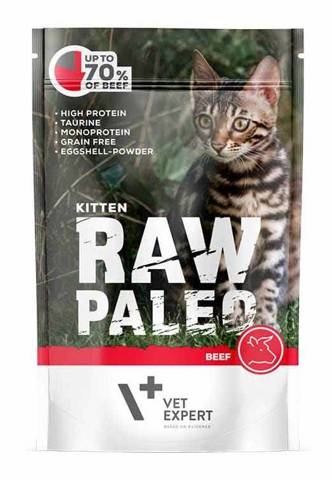 Vet Expert Raw Paleo Kitten wołowina dla kociąt 100g