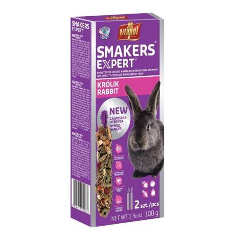 Vitapol Smakers Expert pełnoporcjowa karma dla królika w formie kolby 2szt.