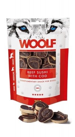 Woolf Przysmak dla psa Beef Sushi with Cod 100g
