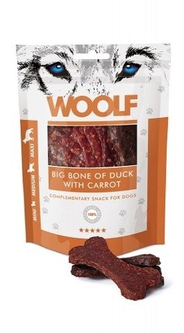 Woolf Przysmak dla psa Big Bone of Duck with Carrot 100g