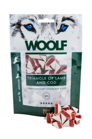 Woolf Przysmak dla psa Triangle of Lamb and Cod 100g