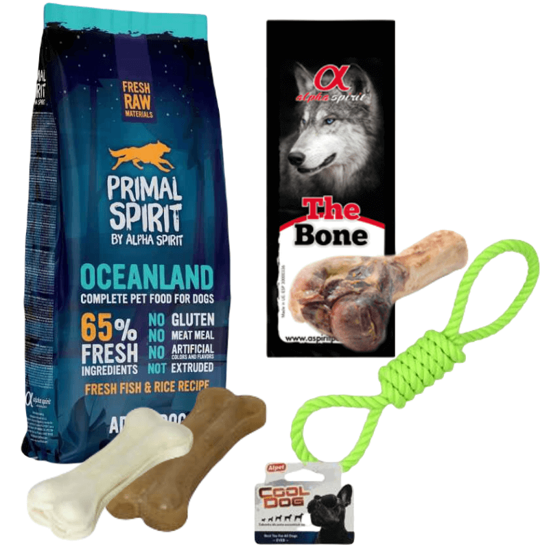 Zestaw Primal Spirit Oceanland 12kg + przysmaki i zabawka