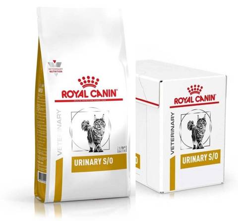 Zestaw ROYAL CANIN Vet Urinary S/O dla kotów karma sucha 3,5kg + mokra sos 12x85g