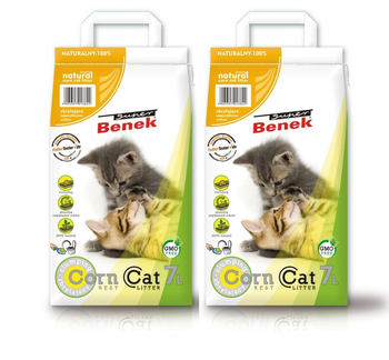 Żwirek Super Benek Corn Cat  - PAKIET 2x7L