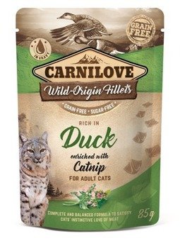 Carnilove Cat Pouch Duck&Catnip karma mokra dla kotów saszetka 85g